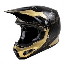 FLY Racing 2024 Helm Formula Smart Carbon Legacy, gold/schwarz